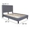 Flash Furniture Roxbury Full Platform Bed, Light Gray SL-BK5-F-LG-GG - alternate 5